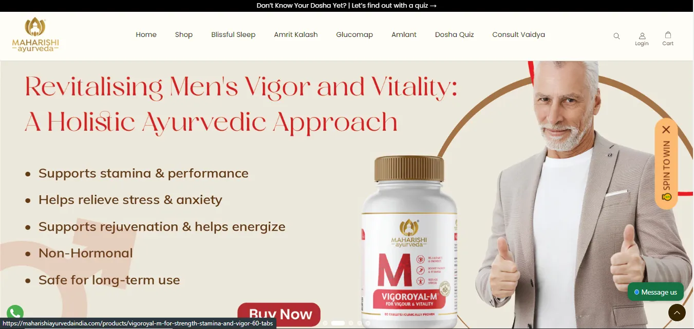Ayurvedic wellness Shopify store built by a Shopify Plus Agency – ROI Hunt portfolio