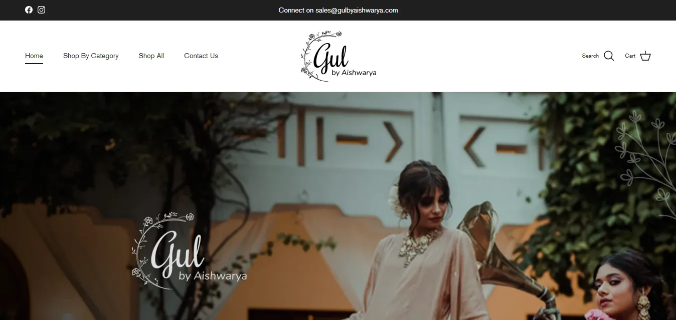 Ethnic womenswear Shopify store by ROI Hunt, Shopify website development company