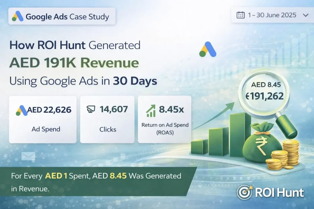 Google Ads Agency Success Story_ 8.45 ROAS & AED 191K Revenue
