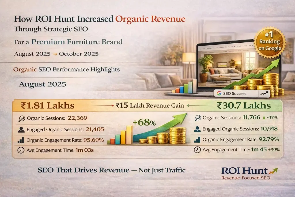 How ROI Hunt Generated ₹11.31 Cr Organic Revenue with SEO