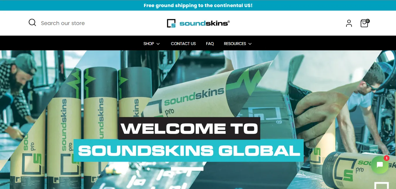 Industrial soundproofing and acoustic insulation products displayed on a Shopify store built by a Shopify Plus Agency, ROI Hunt