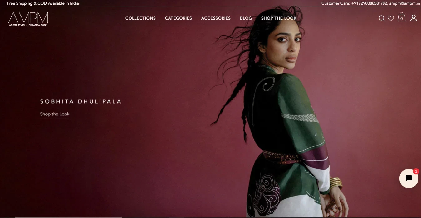 Shopify website developer India portfolio for a luxury fashion ecommerce brand by ROI Hunt