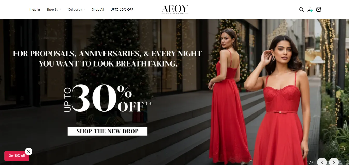 Shopify website development service portfolio for a fashion ecommerce brand by ROI Hunt