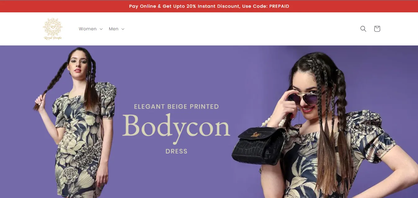 women’s fashion Shopify store developed by ROI Hunt, Shopify website development company