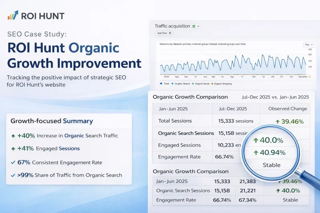Case Study_ How ROI Hunt Increased Organic Traffic & Engagement Through SEO