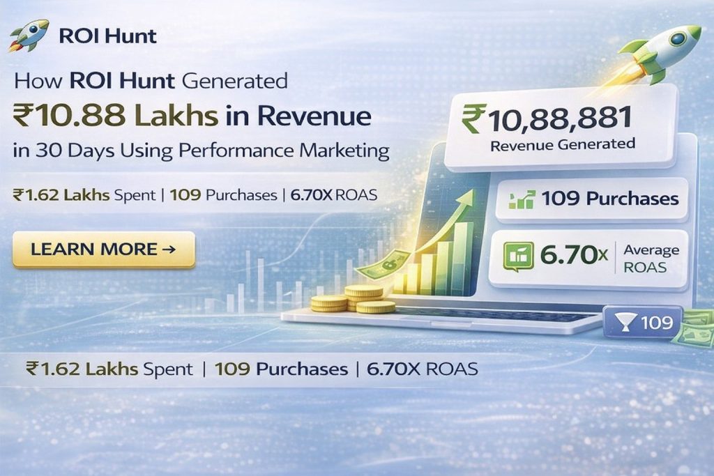 How ROI Hunt Generated 10.88 Lakh in Revenue in 30 Days Using Performance Marketing
