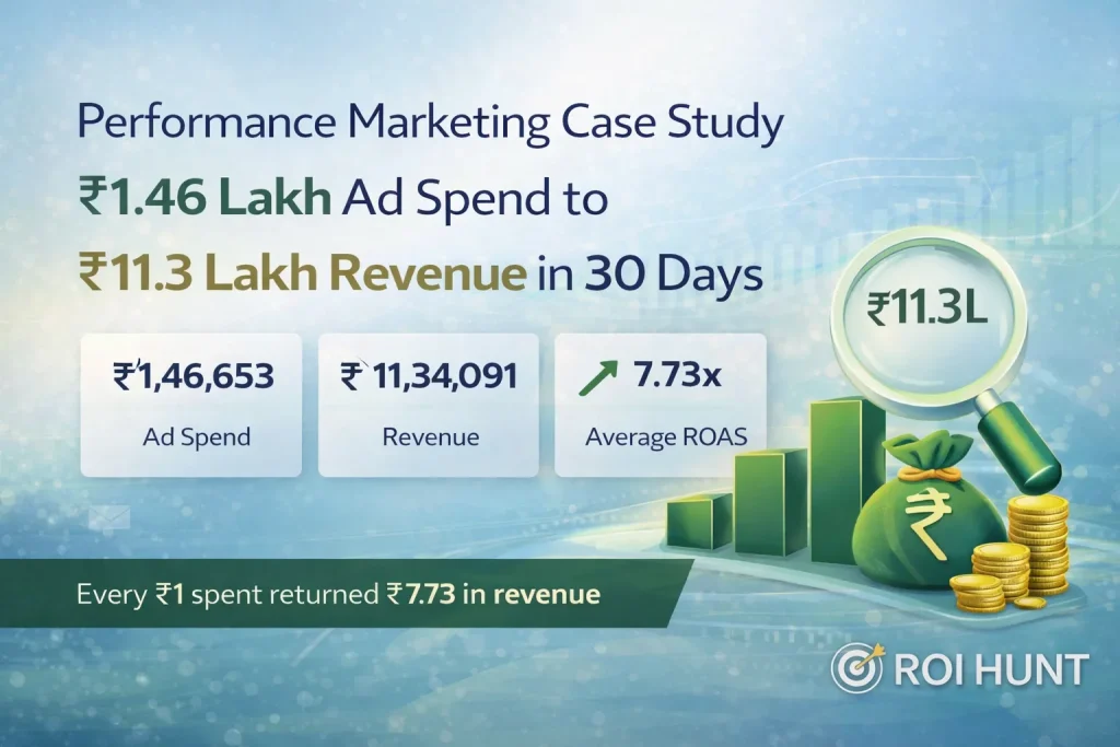 Performance Marketing Case Study_ 1.46Lakh Ad Spend to 11.3Lakh Revenue in 30 Days
